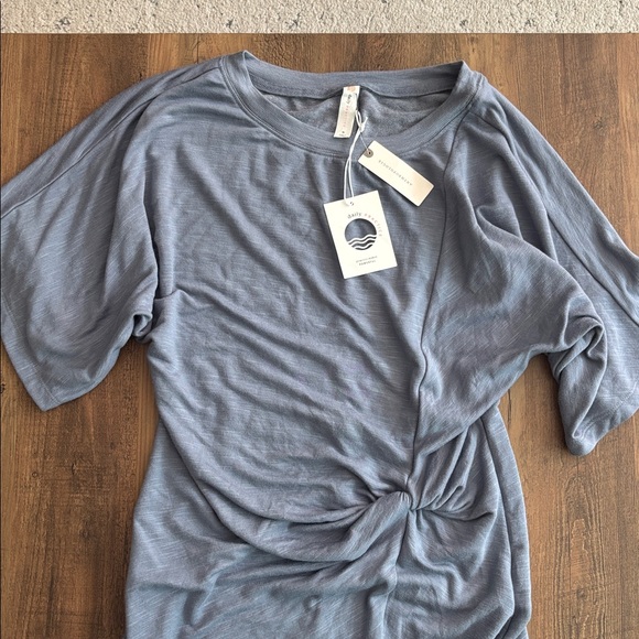 Anthropologie Daily Practice Side Twist Tee Dress M - Picture 3 of 7